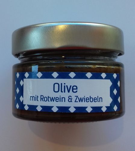Marmelatiers - Olive mit Rotwein und Zwiebeln - Aufstrich, Glas 100g