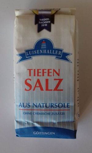 Original Luisenhaller Salinen-Stein-Salz, fein, Tüte 500g